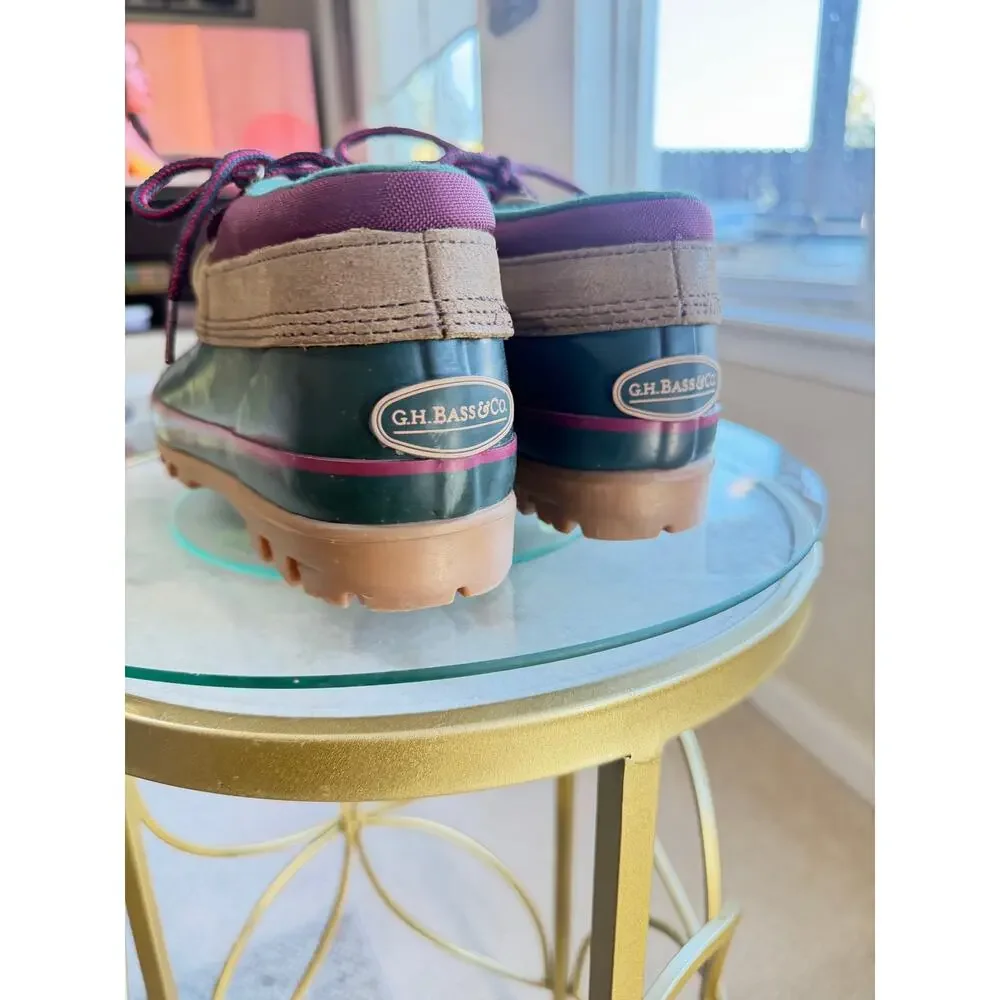 G.H. Bass Ontario Thermolite Duck Shoes Women’s 8 Green Rain Boots